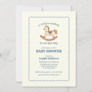 Kleiner Cowboy Western Country Junge Baby Shower Einladung