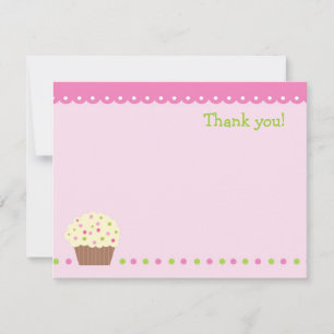 Kleiner Cupcake Blank Danke Notizzettel Mädchen Einladung