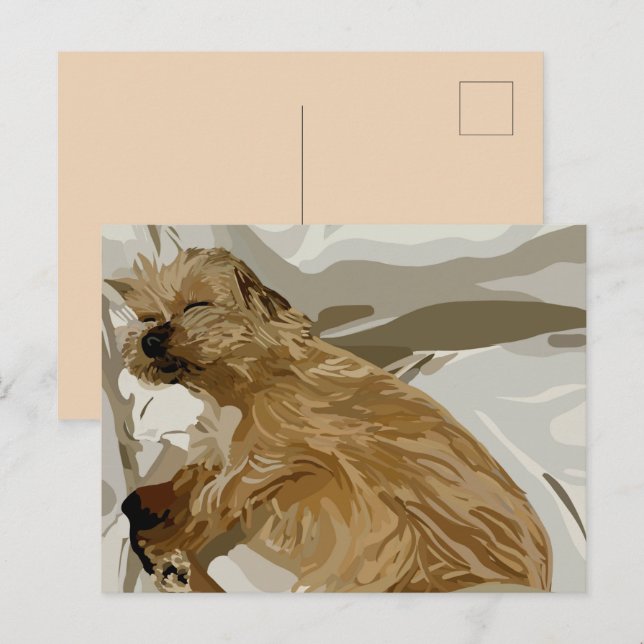 Kleiner Daisy-Hund Feiertagspostkarte (Vorne/Hinten)