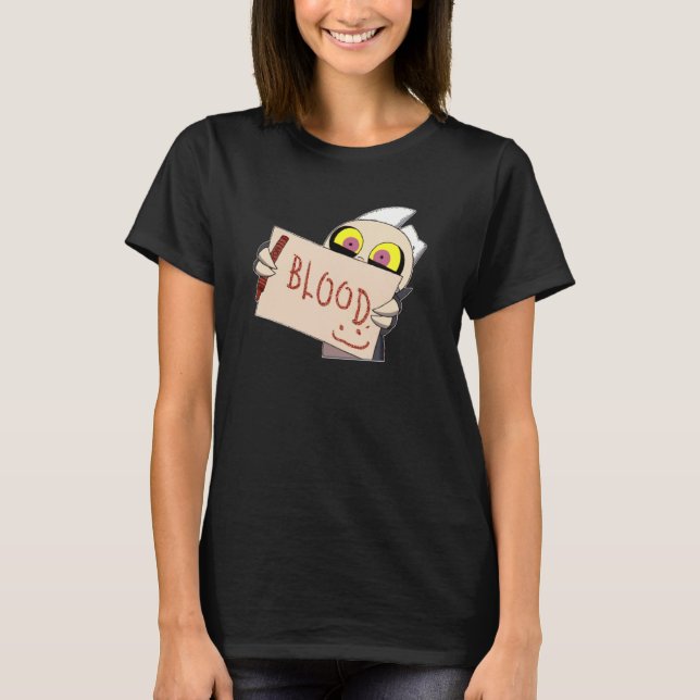 Kleiner Dämon mit Schädelmaske und Horntöpfen T-Shirt (Vorderseite)