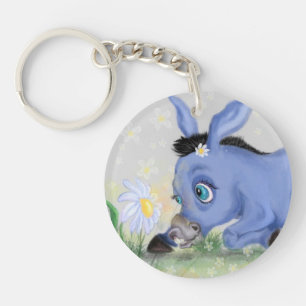 Kleiner Donkey und Daisy - Bild hinzufügen / Text Schlüsselanhänger