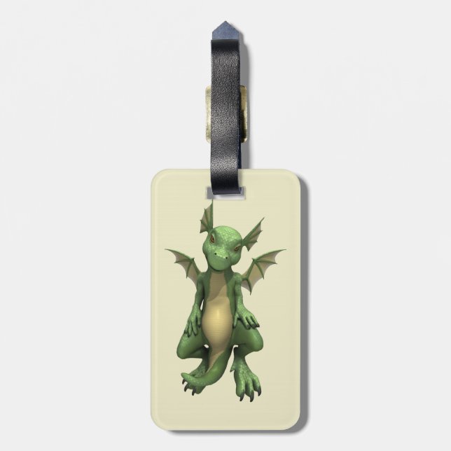 Kleiner Drache Gepäckanhänger (Rückseite vertikal)