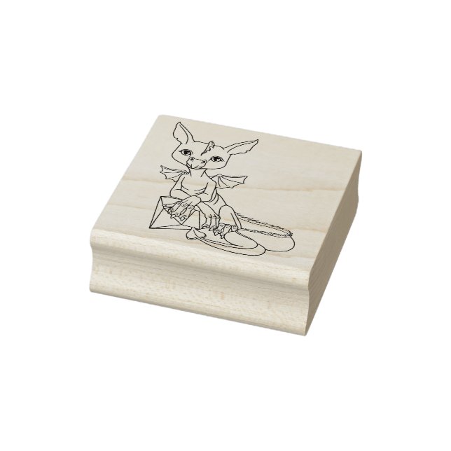 Kleiner Drache mit Jewel Rubber Briefmarke Gummistempel (Stempel)