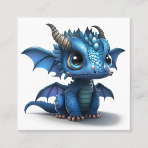 Kleiner Drache Quadratische Visitenkarte