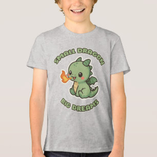 Kleiner Drache zurück zur Schule Tri-Blend Shirt
