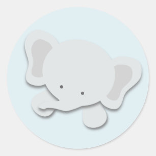 Kleiner Elefant {blau}   Aufkleber