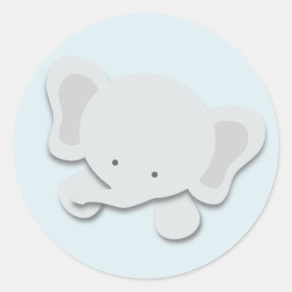 Kleiner Elefant {blau} | Aufkleber