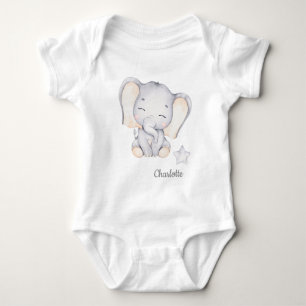 Kleiner Elefant & Blume Baby Bodysuit Strampler