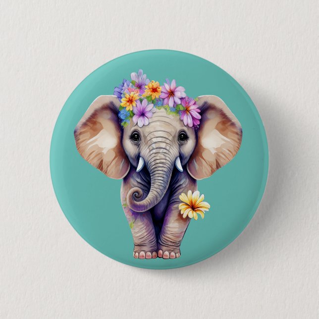 Kleiner Elefant Button (Vorderseite)