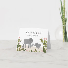Kleiner Elefant danken Ihnen zu merken Dankeskarte