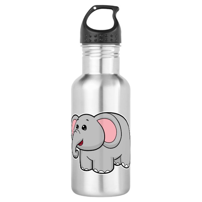Kleiner Elefant Edelstahlflasche (Vorderseite)