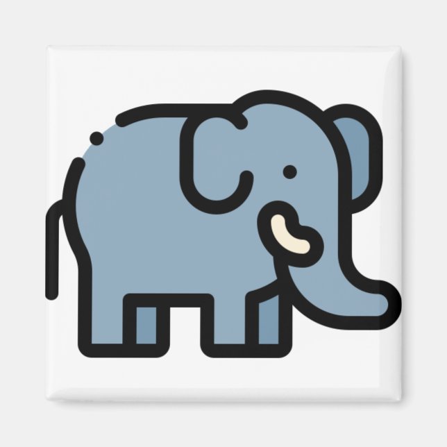 Kleiner Elefant Magnet (Vorne)