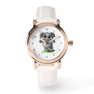 Kleiner Elefant mit Blume Watch Geschenk Armbanduhr