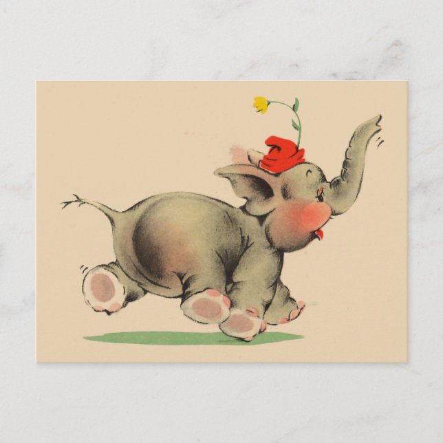 Kleiner Elefant Postkarte (Vorderseite)
