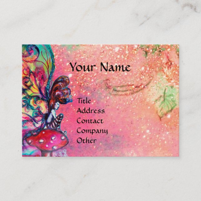 Kleiner Elf von Pilzen Visitenkarte (Vorderseite)