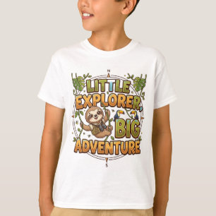 Kleiner Entdecker großes Abenteuer Süßes Faultier T-Shirt