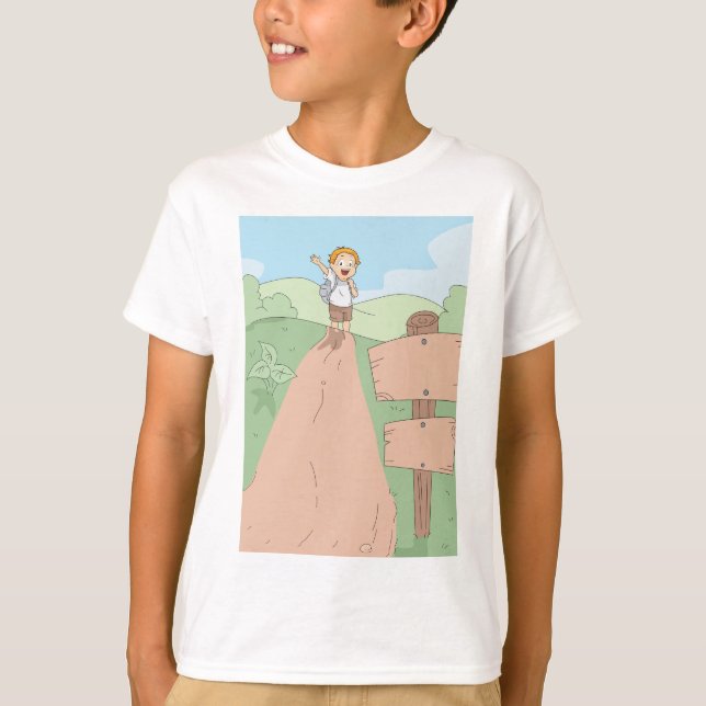 Kleiner Entdecker-Wanderabenteuer T-Shirt (Vorderseite)