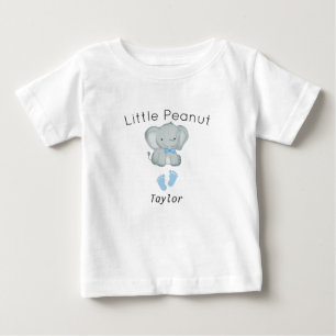 Kleiner Erdnuss-Elefant, Babyjunge Personalisierte Baby T-shirt