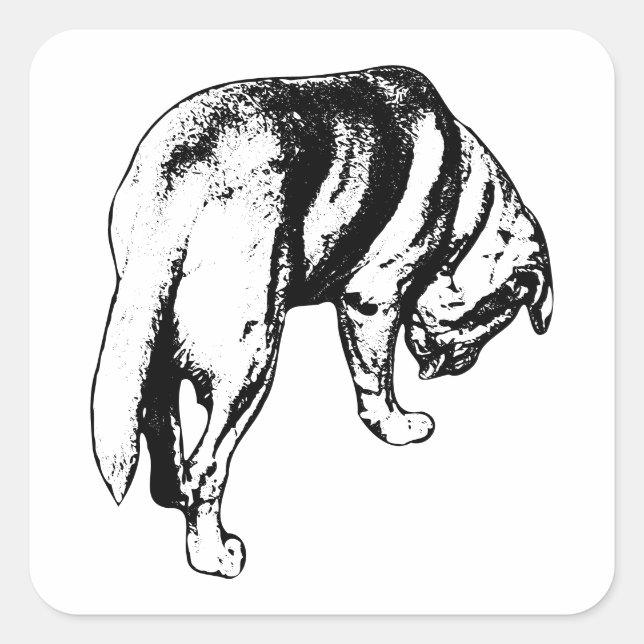 Kleiner Ermittler Quadratischer Aufkleber (Vorderseite)