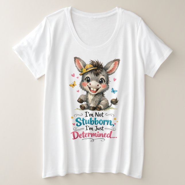 Kleiner Esel Große Größe T-Shirt (Design vorne)