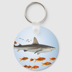 Kleiner Fisch großer Schatten Schlüsselanhänger