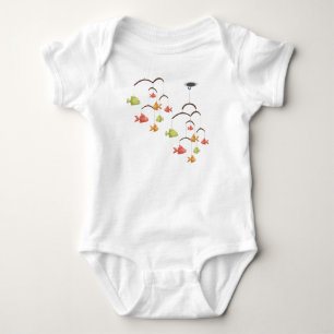 Kleiner Fisch Hänger Spielzeug Kind T-Shirt Baby Strampler