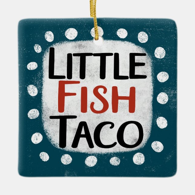 Kleiner Fisch Taco Ornament (Vorderseite)
