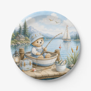 Kleiner Fischer Papierplatten-Design Pappteller