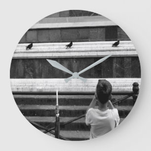 Kleiner Fotograf Große Wanduhr