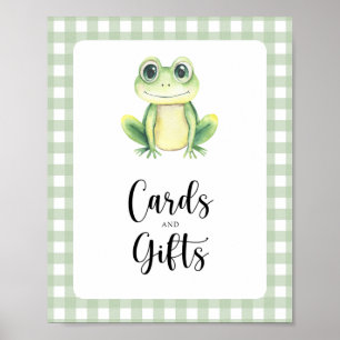 Kleiner Frosch - Karten und Geschenke Baby-Party Poster