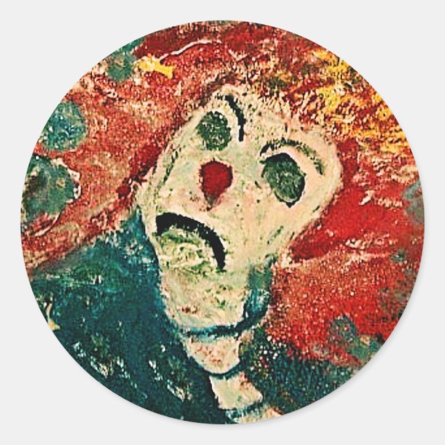 KLEINER FROWN RUNDER AUFKLEBER (Vorderseite)