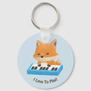 Kleiner Fuchs am Klavier-Schlüsselanhänger für Kin Schlüsselanhänger