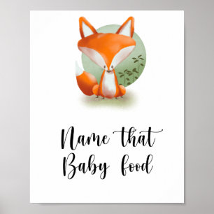Kleiner Fuchs - Errate das Babynahrungsmittel Poster
