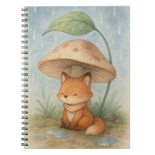 Kleiner Fuchs im Regen Notizblock