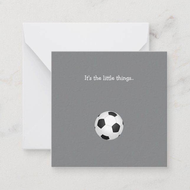 Kleiner Fußballball Dankeschön-Karte Mitteilungskarte (Vorderseite)