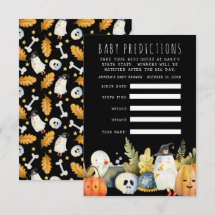 Kleiner Geist Halloween-Baby-Party-Ratespiel Einladung