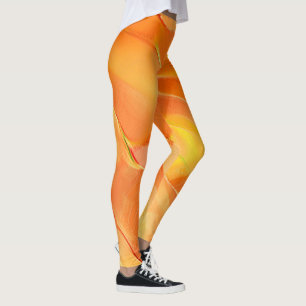 Kleiner, gelb und orange geschnitzt leggings