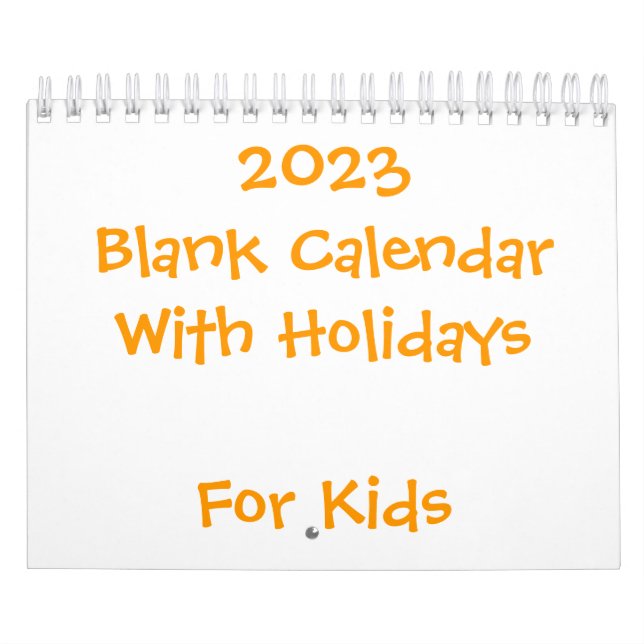 Kleiner gelber Blankkalender 2023 für Kinder Kalender (Titelbild)
