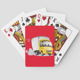 Kleiner Gelber Cartoon LKW für Kinder! Spielkarten