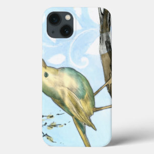 Kleiner gelber Vogel hockte auf einer iPhone 13 Hülle