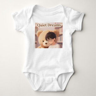Kleiner Gelehrter: Cozy Boy und Teddybär lesende K Baby Strampler