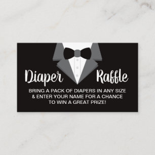 Kleiner Gentleman Diaper Raffle Ticket, Tuxedo Visitenkarte