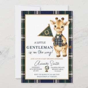 Kleiner Gentleman ist auf dem Weg Preppy Baby Show Einladung