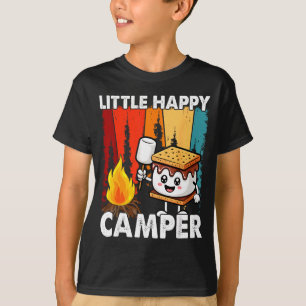 Kleiner glücklicher Camper lustiger Junge Mädchen T-Shirt
