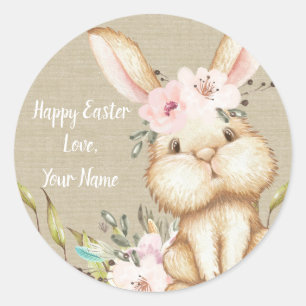Kleiner glücklicher Ostern Personalisiert Runder Aufkleber
