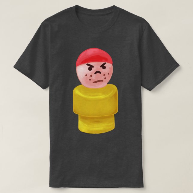 Kleiner Grumpy Boy gestrichen T-Shirt (Design vorne)