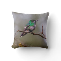 Kleiner Grüner Hummingbird-Kissen