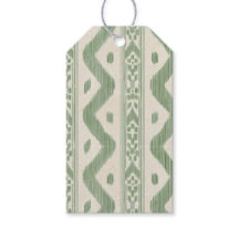 Kleiner grüner Ikat auf Creme