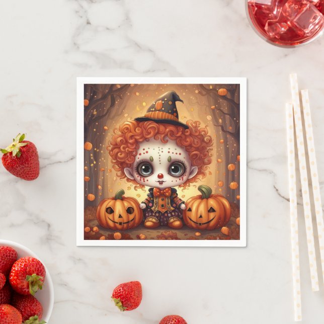 kleiner Halloween Clown 1 Serviette (Beispiel)
