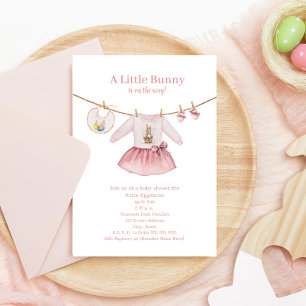 Kleiner Hase Ostern Rosa Mädchenkleidung Baby Show Einladung